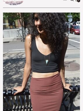 TWO Rum Raisin Una Pluma Organic Cotton Nepal Mini Dress Skirt SOLD OUT L XL